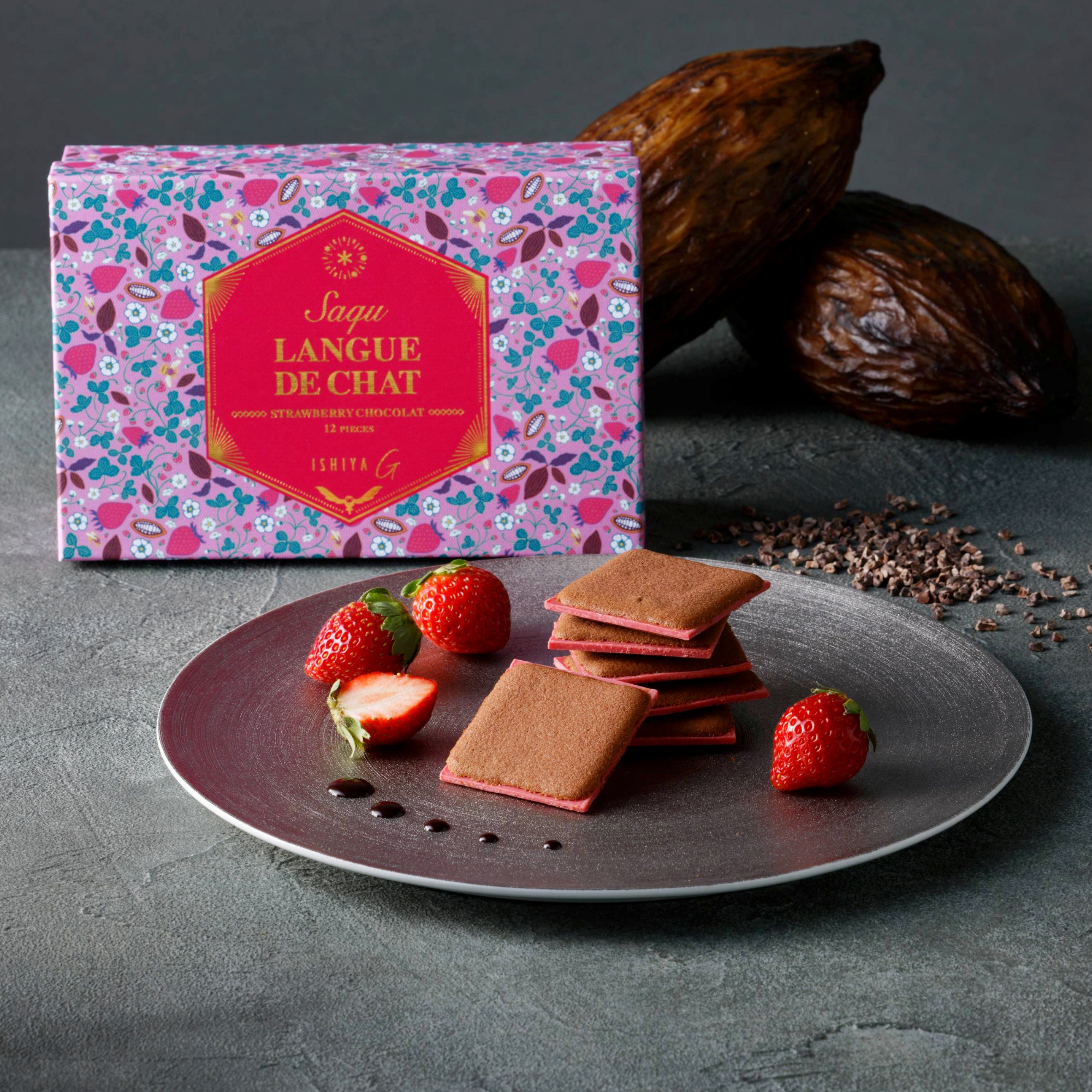 サク ラング・ド・シャ(ストロベリーショコラ)12枚入