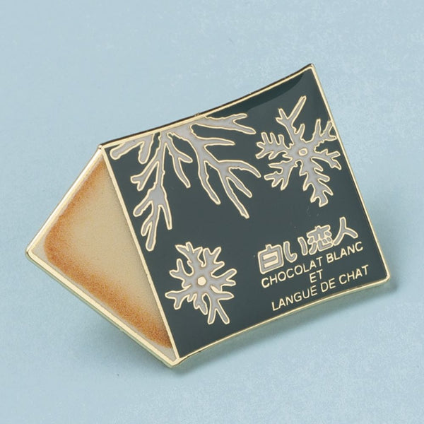 白い恋人ピンバッジ